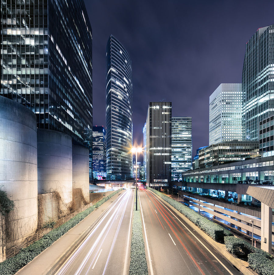 La Défense District in Paris at Night-16