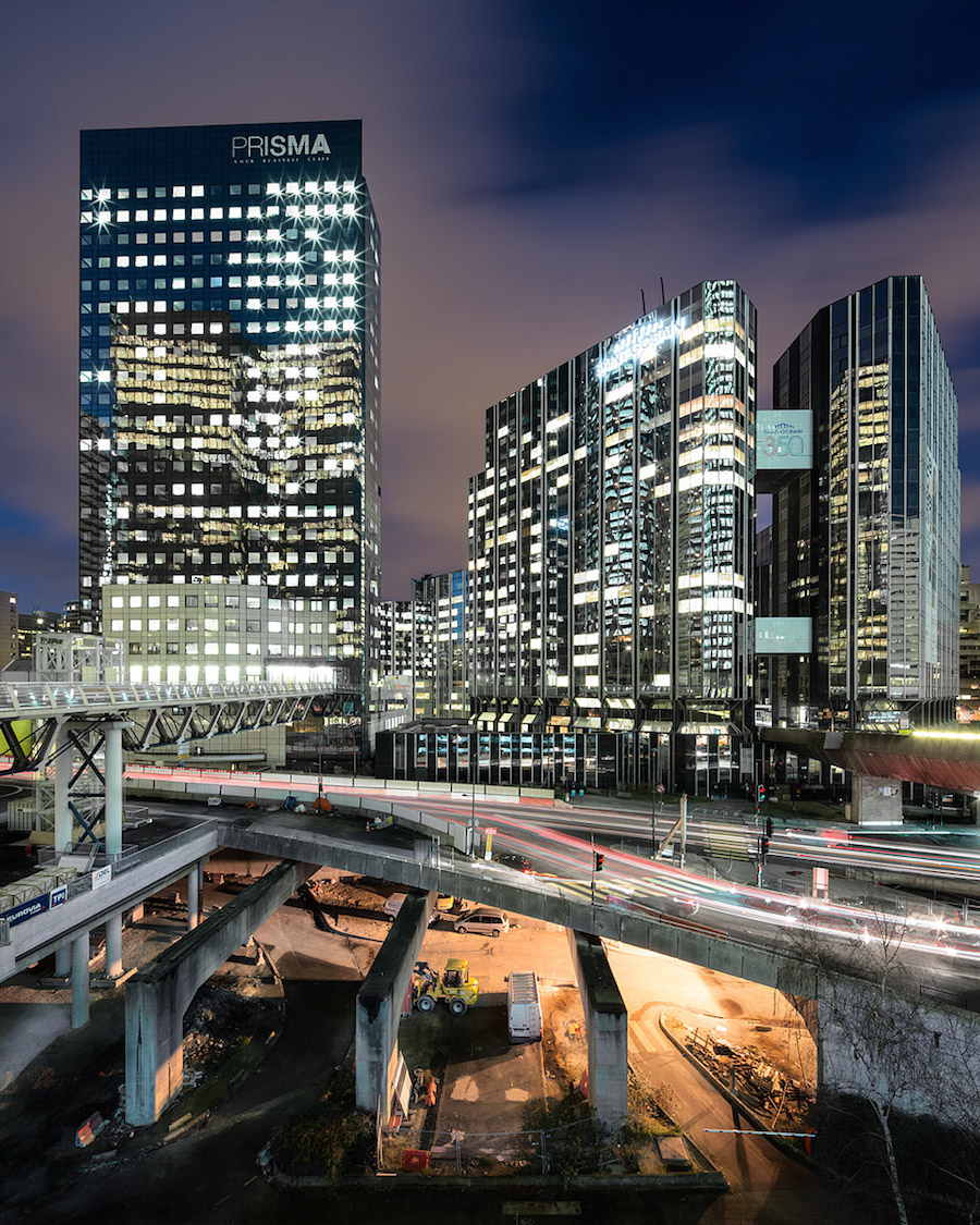 La Défense District in Paris at Night-20