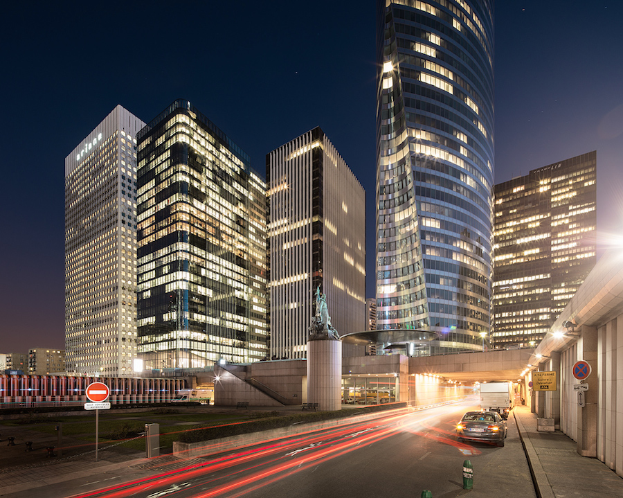 La Défense District in Paris at Night-6