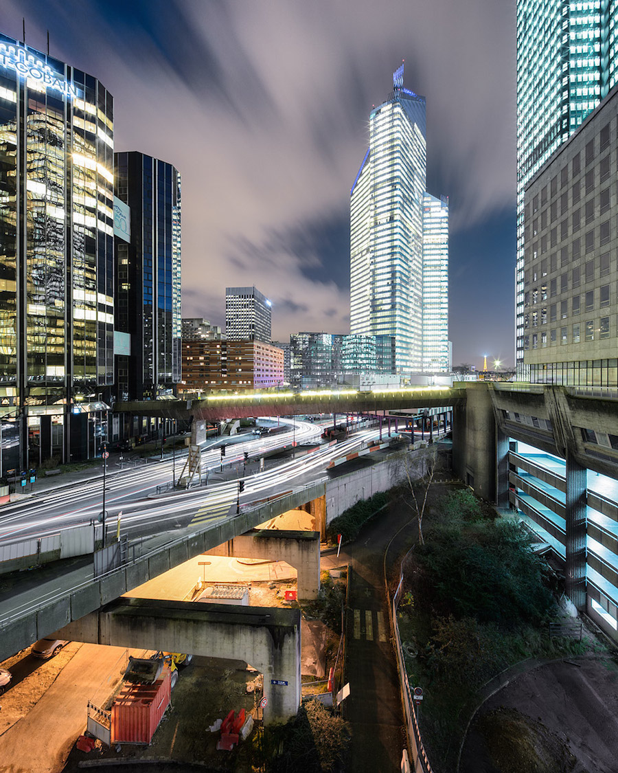 La Défense District in Paris at Night-8