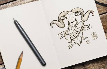 Old School Zodiac Signs Tattoos