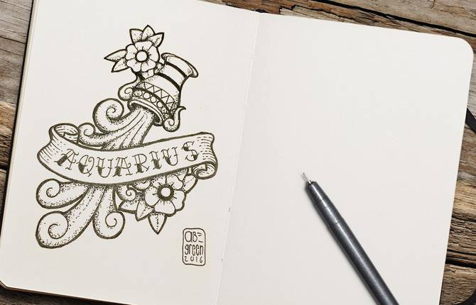 Old School Zodiac Signs Tattoos