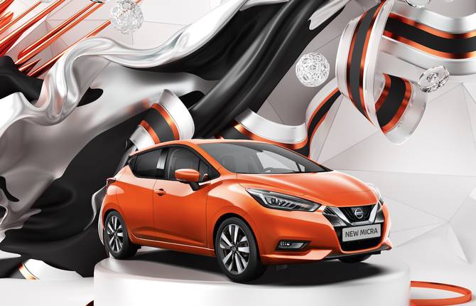 Dynamic Nissan Micra 3D Illustration by Antoni Tudisco
