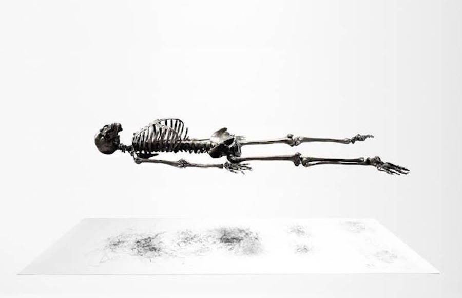 Vibrating Self-Drawing Graphite Skeleton