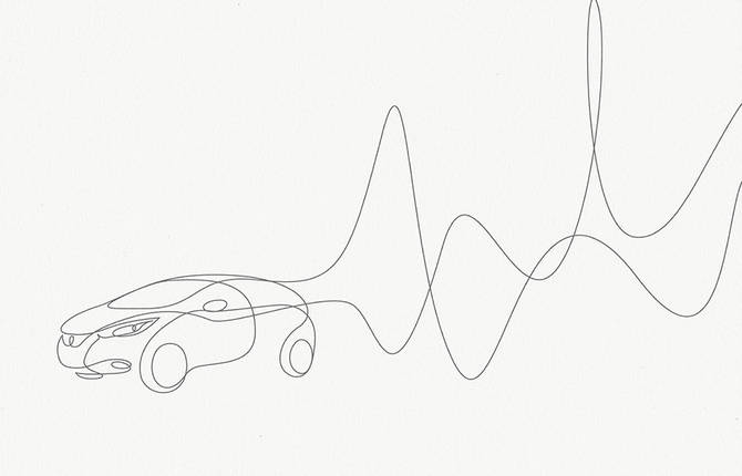 A New Nissan Micra Drawn in One Line