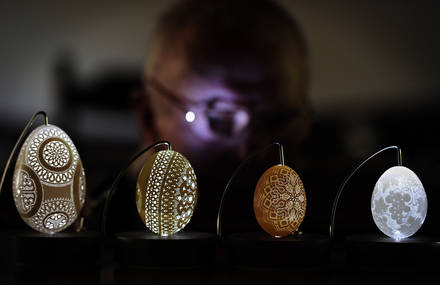 Incredible Carved Egg Sculptures