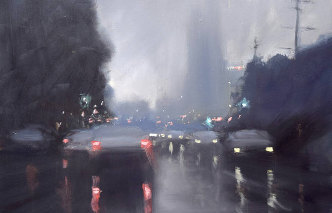 Beautiful Rain Paintings by Mike Barr