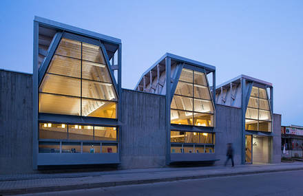 Modern Wooden Design Library by Sebastian Irarrazaval