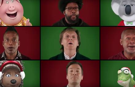Jimmy Fallon, The Roots, Paul McCartney & “Sing” Cast Perform “Wonderful Christmastime”