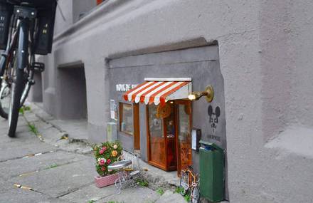 Cute Tiny Shops Created at the Bottom of Buildings