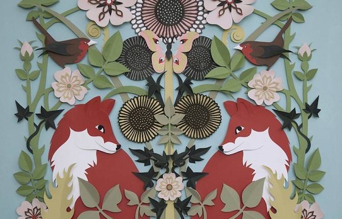 Accurate Wildlife Papercut Compositions