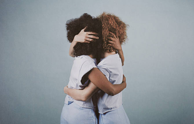 Conceptual Afro-haired Twins photographs by Alma Haser