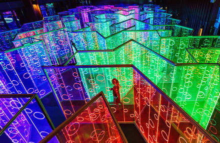 Colorful & Illuminated Labyrinthe in China