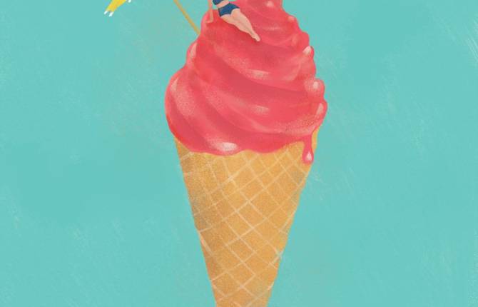Creative Illustrations Involving Giant Food
