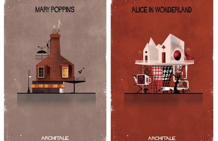 Illustrations of the House of Famous Fairytales Characters