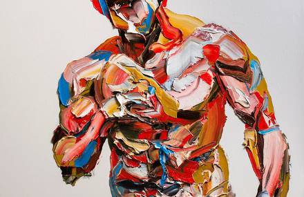 Impressive Multicolored Palette Knife Portraits