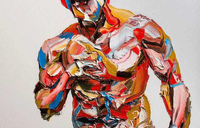 Impressive Multicolored Palette Knife Portraits