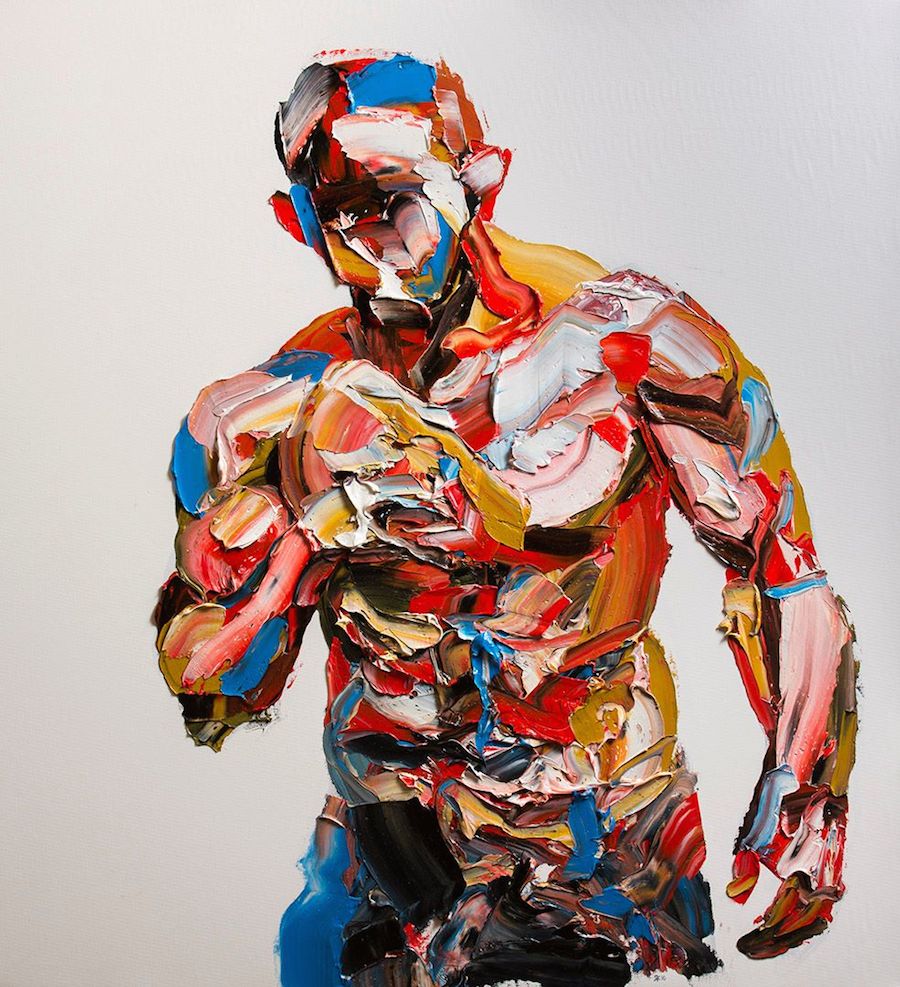 Impressive Multicolored Palette Knife Portraits-2