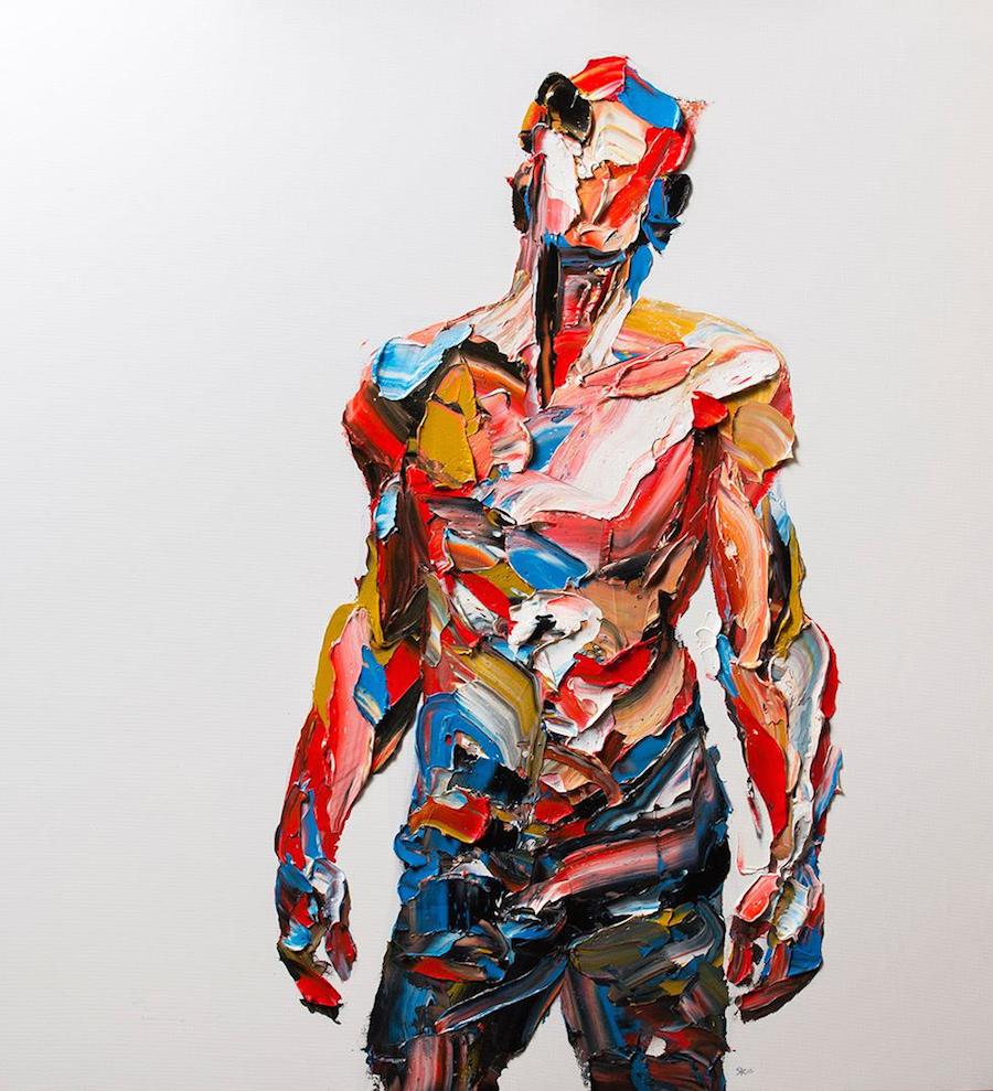 Impressive Multicolored Palette Knife Portraits-5