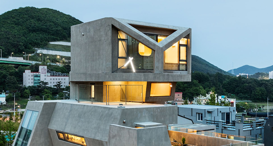 Owl-Shaped Concrete House in South Korea-0