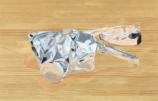 Realistic Aluminium-Like Paintings on Wood