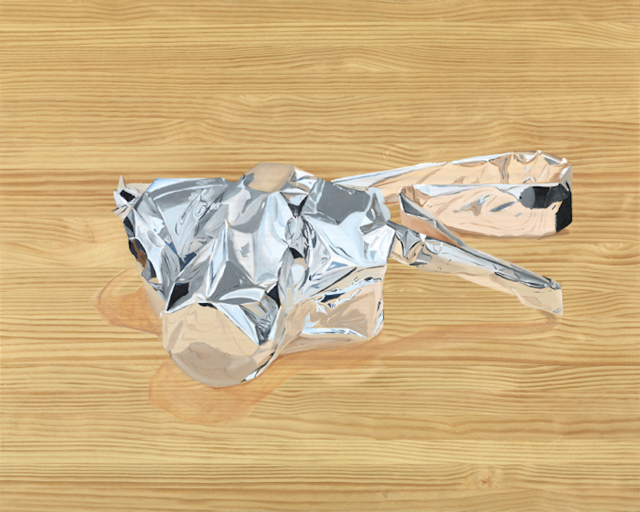 Realistic Aluminium-Like Paintings on Wood-0