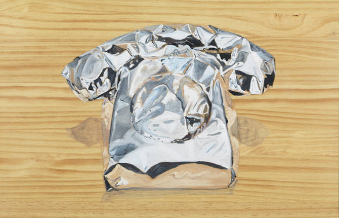 Realistic Aluminium-Like Paintings on Wood