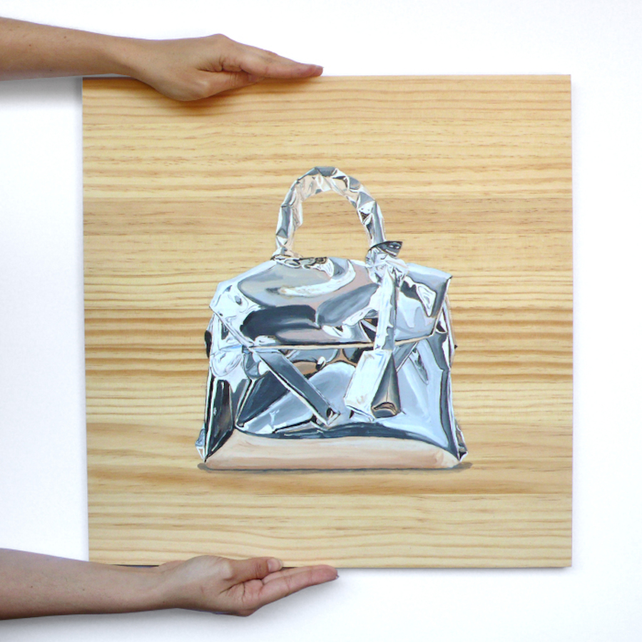 Realistic Aluminium-Like Paintings on Wood-6