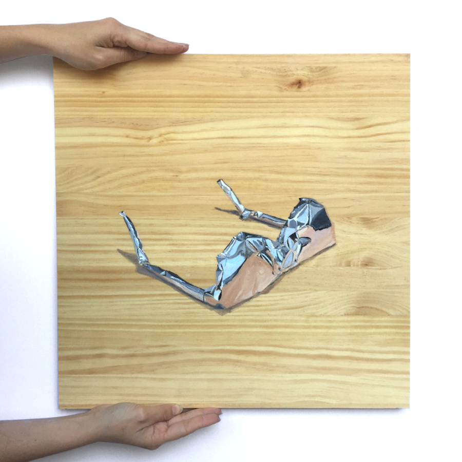 Realistic Aluminium-Like Paintings on Wood-8