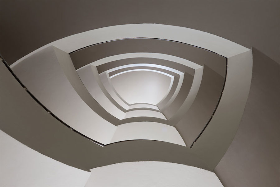 Spiral and Geometric Staircases Shot From Above-14