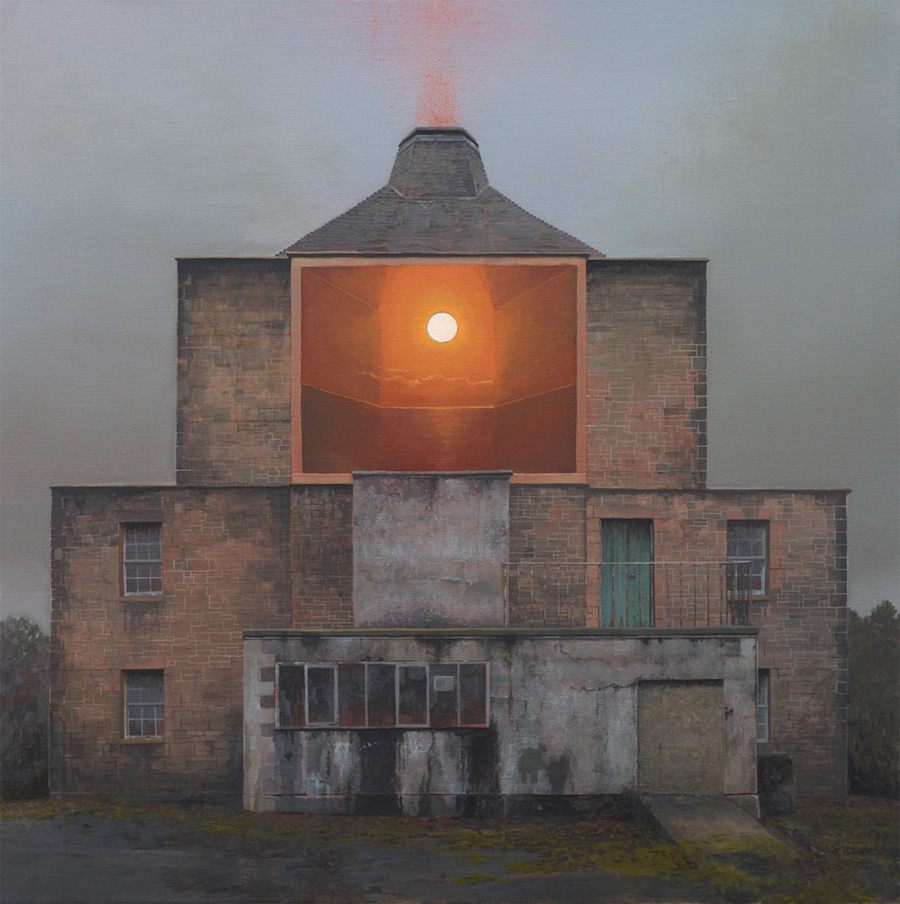 Superb Paintings of Sunsets Inserted in Lost Places-7