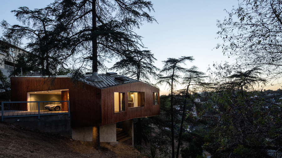 Superb Wooden House Built Around a Cypress Tree in LA-0