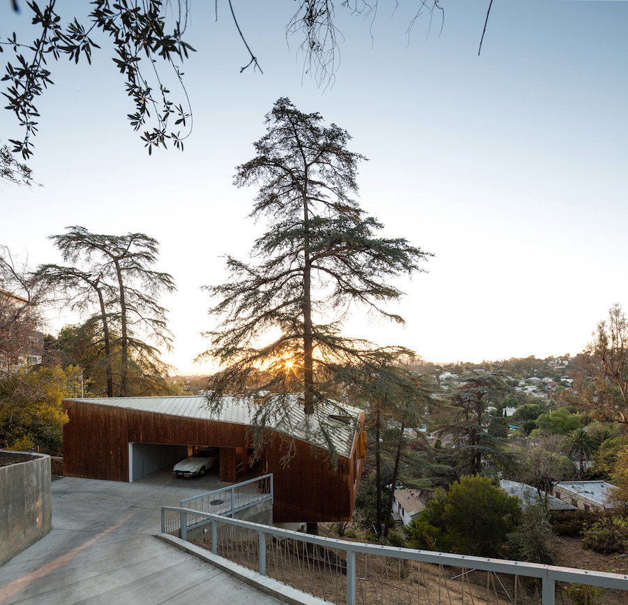 Superb Wooden House Built Around a Cypress Tree in LA-1