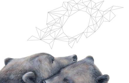 Artistic Drawings of Animals Combined with Geometric Forms
