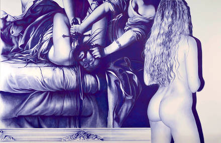 Stunning NSFW Photorealistic Ballpoint Pen Drawings