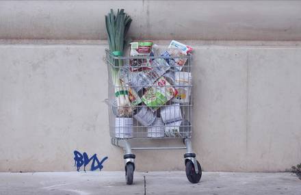 Clever Street Art Installation by Monsieur BMX