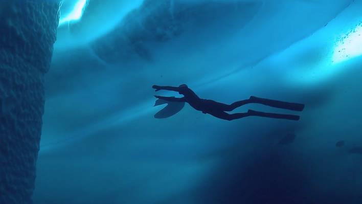 Poetic Dive Under the Canadian Great North Ice