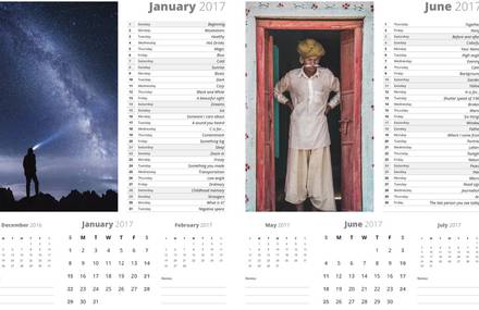 Inspiring 2017 Calendar for Photographers with One Theme Every Day