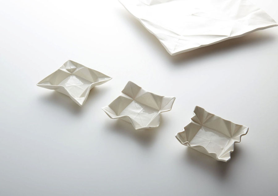 Creative Origami-Shaped Ceramic Tableware and Glasses-3