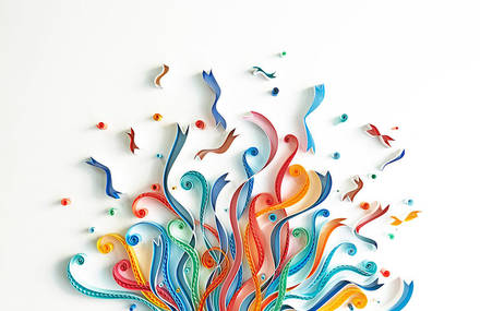 Creative and Multicolored Paper Typography by Sabeena Karnik