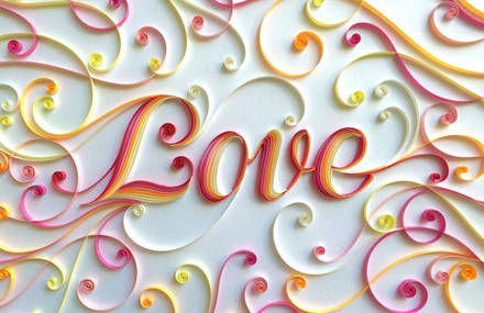 Creative and Multicolored Paper Typography by Sabeena Karnik