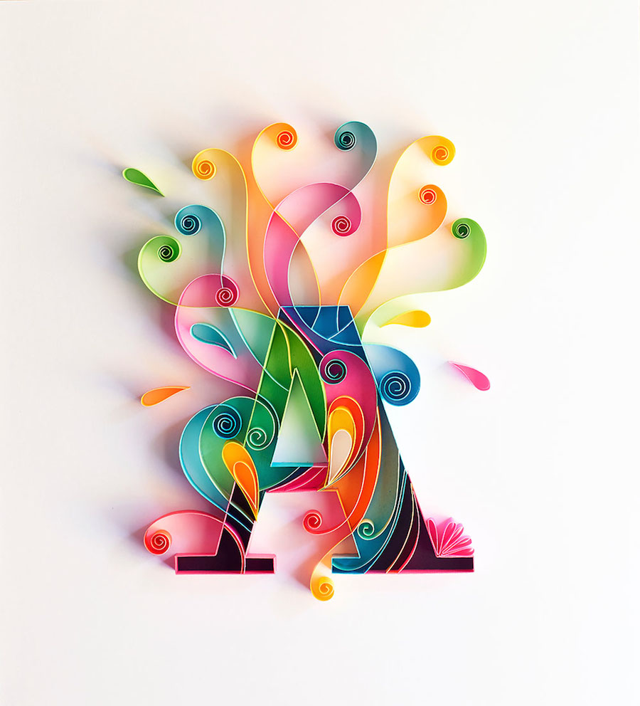 Creative and Multicolored Paper Typography by Sabeena Karnik-2