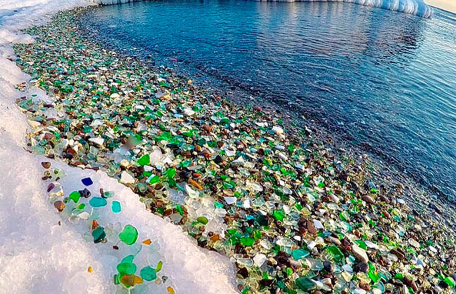 Broken Glass Beach in Russia