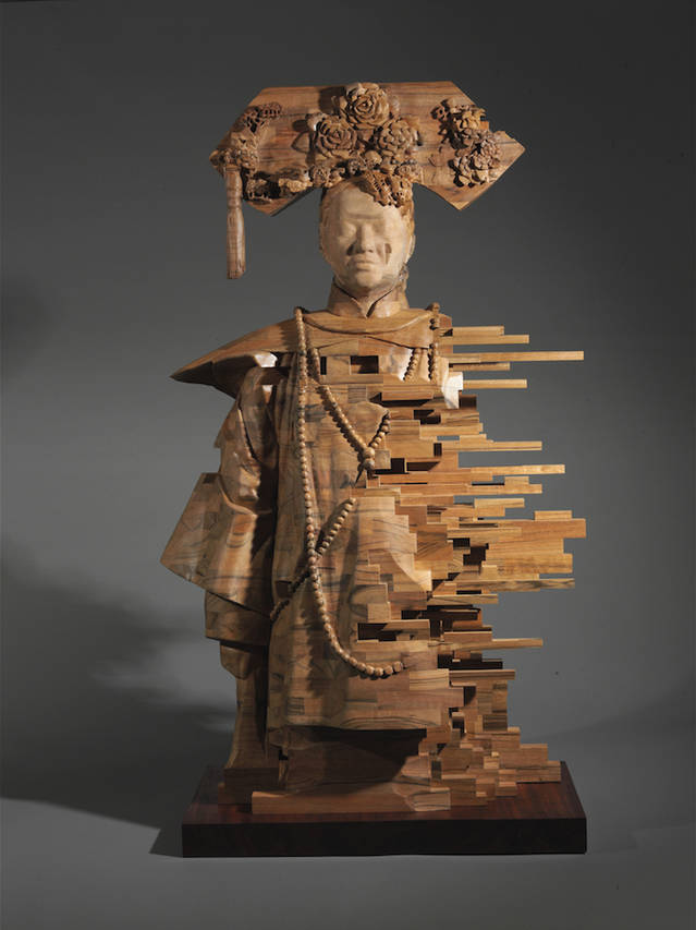 Resplendent Pixelated Wood Sculptures – Fubiz Media