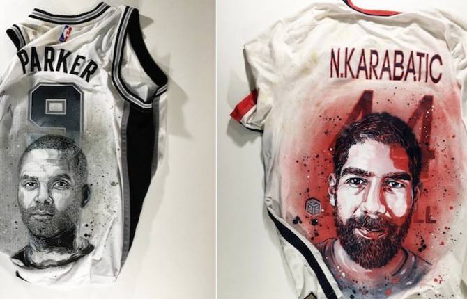 New C215 Stencil Exhibition About Athletes in Nice, France