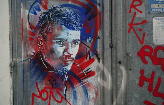 New C215 Stencil Exhibition About Athletes in Nice, France