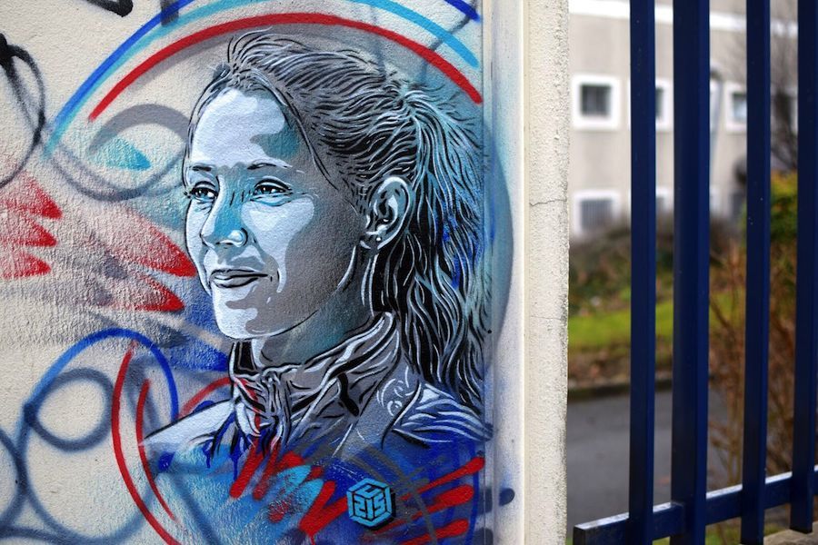 New C215 Exhibition About Athletes in Nice, France-16
