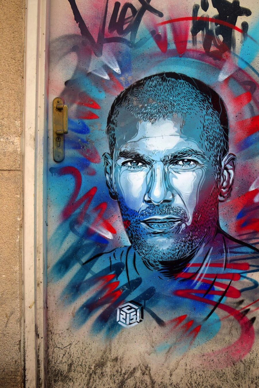 New C215 Exhibition About Athletes in Nice, France-23