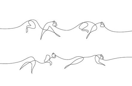 New Series of Animals in One Line by Differantly