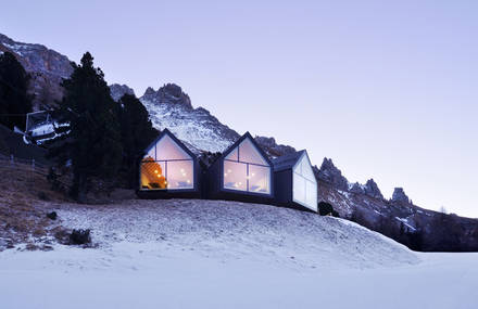 Obereggen Mountain Hut in Italian Alps